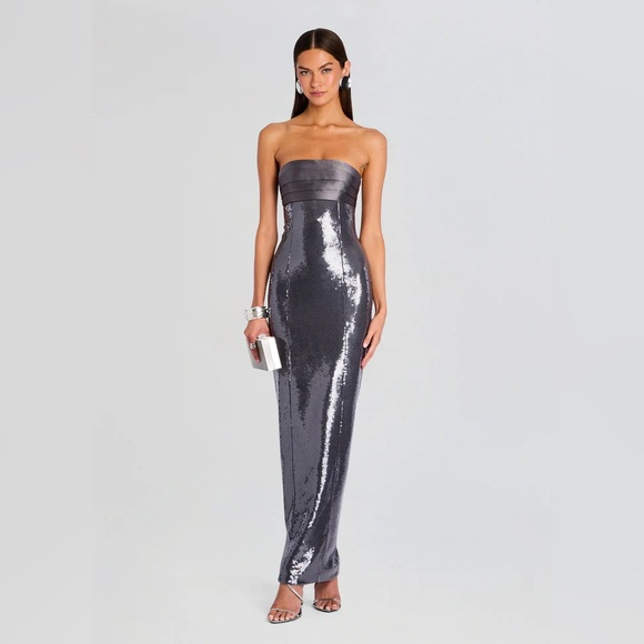 how to make a dress glitter Retrofete - Aurbrielle Sequin Dress Gold (Medium) – Goldie's main image 1